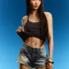 Ed Hardy X Bershka Denim Shorts