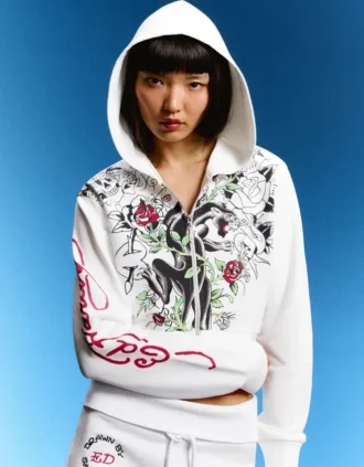 Ed Hardy X Bershka Hoodie mit Print – Damen