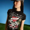 Ed Hardy X Bershka Kurzarm-T-Shirt mit Print