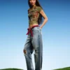 Ed Hardy X Bershka Kurzarm-T-Shirt mit Print