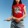 Ed Hardy X Bershka Kurzarm-T-Shirt mit Print