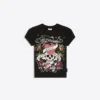Ed Hardy X Bershka Kurzarm-T-Shirt mit Print