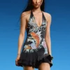 Ed Hardy X Bershka Neckholder-Minikleid Ed Hardy X Bershka Neckholder-Minikleid