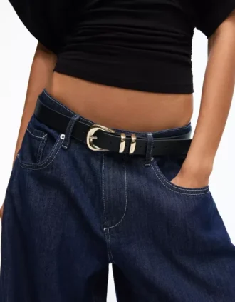 Faux Leather-Gürtel mit Schnalle – Accessoires