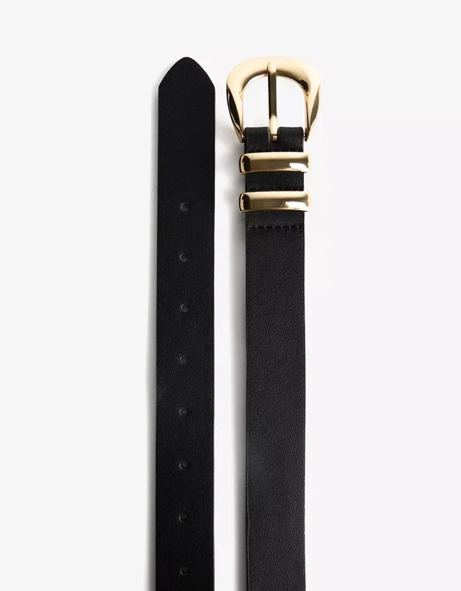 Faux Leather-Gürtel mit Schnalle – Accessoires Faux Leather-Gürtel mit Schnalle – Accessoires