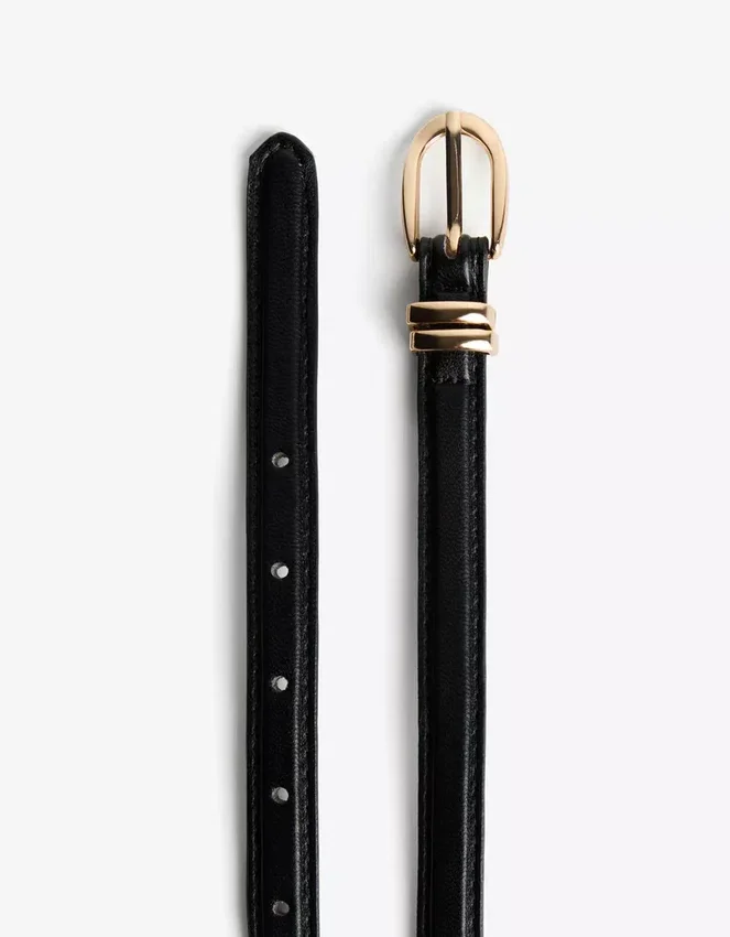 Faux Leather-Gürtel mit Ziernähten – Accessoires Faux Leather-Gürtel mit Ziernähten – Accessoires