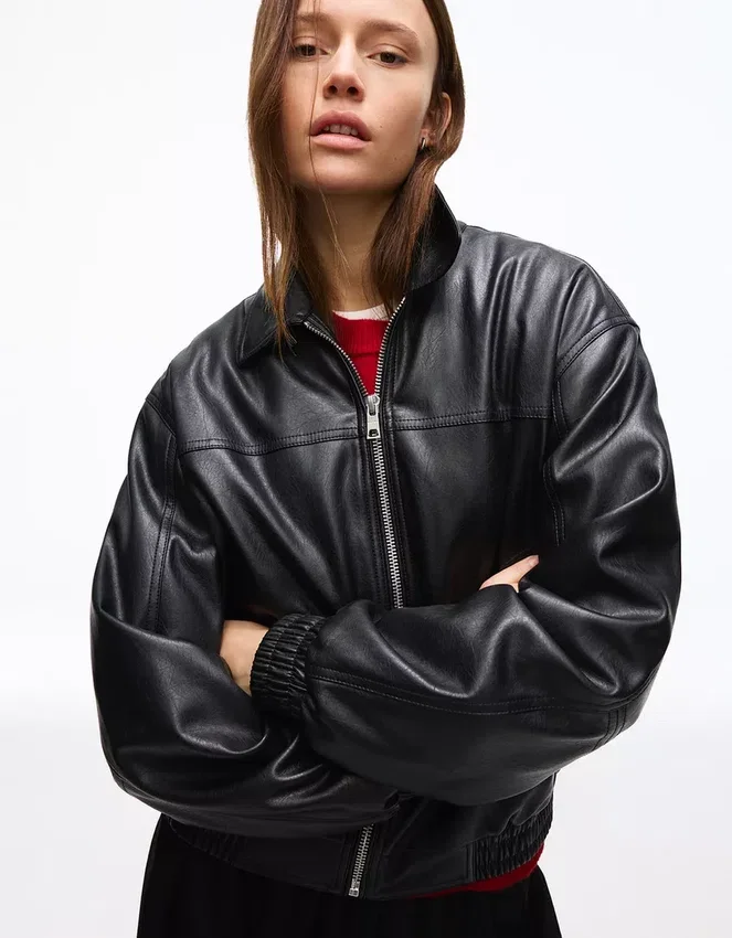 Faux Leather-Jacke – Jacken und Trenchcoats Faux Leather-Jacke – Jacken und Trenchcoats