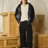 Faux Leather-Jacke mit Kapuze – Jacken