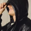 Faux Leather-Jacke mit Kapuze – Jacken