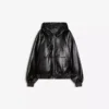 Faux Leather-Jacke mit Kapuze – Jacken