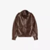 Faux Leather-Jacke mit Stehkragen