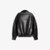 Faux Leather-Jacke mit Stehkragen
