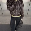 Faux Leather-Plisseejacke – Jacken und Trenchcoats