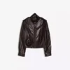 Faux Leather-Plisseejacke