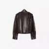 Faux Leather-Plisseejacke