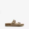 Flache Slider-Sandalen mit Schnalle Flache Slider-Sandalen mit Schnalle