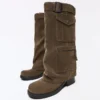 Flache Stiefel mit Hosentaschen Flache Stiefel mit Hosentaschen