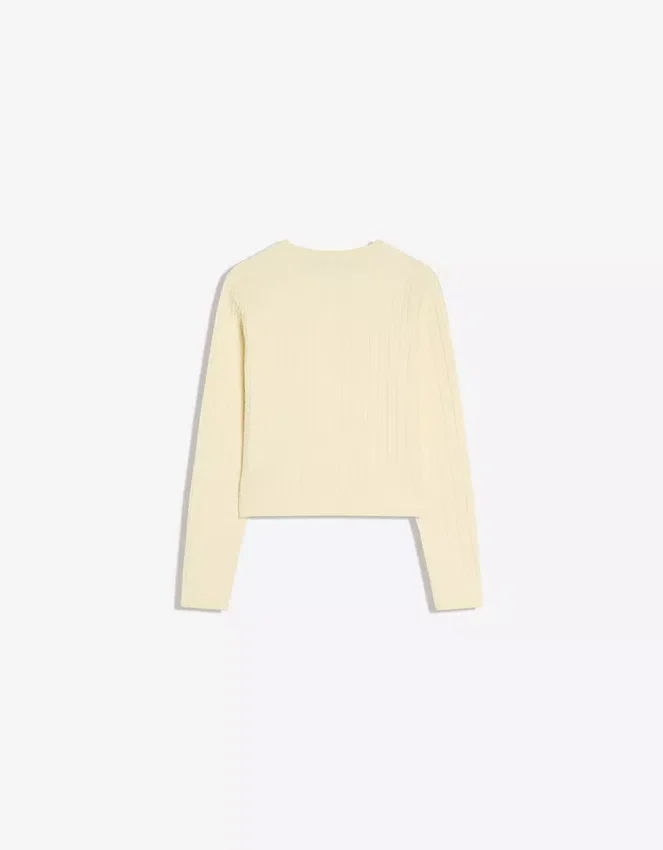 Geflochtene Strickjacke mit Knöpfen – Pullover und Strickjacken Geflochtene Strickjacke mit Knöpfen – Pullover und Strickjacken