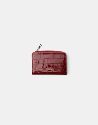 Gepolsterte Handtasche mit Tierprint in Lackoptik – Accessoires