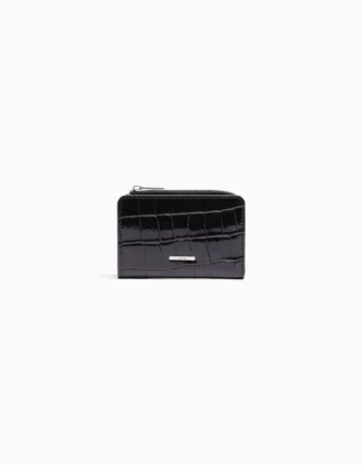 Gepolsterte Handtasche mit Tierprint in Lackoptik – Accessoires
