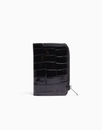 Gepolsterte Handtasche mit Tierprint in Lackoptik – Accessoires