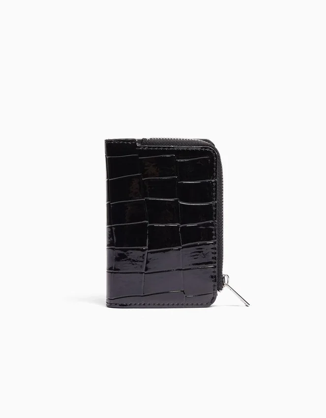 Gepolsterte Handtasche mit Tierprint in Lackoptik – Accessoires Gepolsterte Handtasche mit Tierprint in Lackoptik – Accessoires