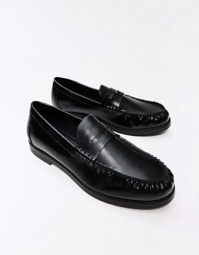 Geraffte Loafer – Business Schuhe – Herren Geraffte Loafer – Business Schuhe – Herren