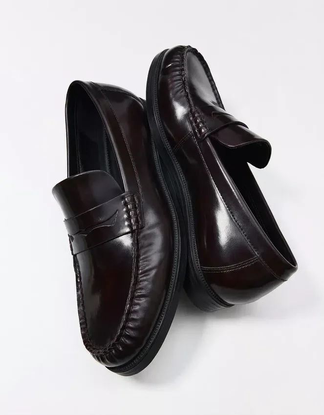 Geraffte Loafer – Business Schuhe Geraffte Loafer – Business Schuhe