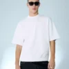 Geripptes Plüsch-T-Shirt mit kurzen Shorts – T-Shirts und Poloshirts Geripptes Plüsch-T-Shirt mit kurzen Shorts – T-Shirts und Poloshirts