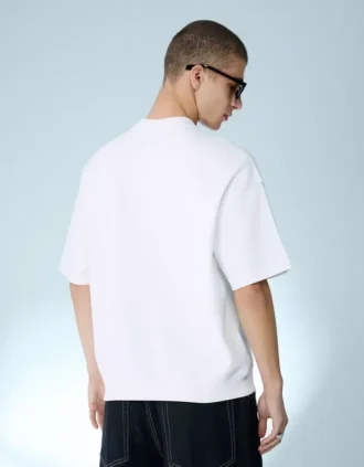 Geripptes Plüsch-T-Shirt mit kurzen Shorts – T-Shirts und Poloshirts