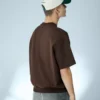 Geripptes Plüsch-T-Shirt mit kurzen Shorts – T-Shirts und Poloshirts Geripptes Plüsch-T-Shirt mit kurzen Shorts – T-Shirts und Poloshirts