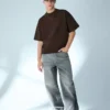 Geripptes Plüsch-T-Shirt mit kurzen Shorts – T-Shirts und Poloshirts Geripptes Plüsch-T-Shirt mit kurzen Shorts – T-Shirts und Poloshirts