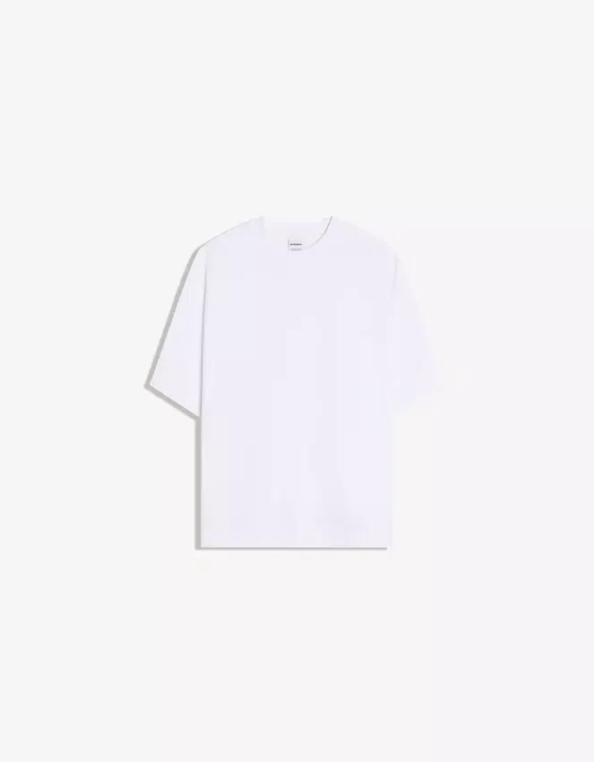 Geripptes Plüsch-T-Shirt mit kurzen Shorts – T-Shirts und Poloshirts Geripptes Plüsch-T-Shirt mit kurzen Shorts – T-Shirts und Poloshirts