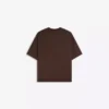 Geripptes Plüsch-T-Shirt mit kurzen Ärmeln Geripptes Plüsch-T-Shirt mit kurzen Ärmeln