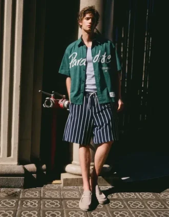 Gestreifte Bermudashorts im Handtuch-Look – Bershka Lovers