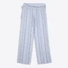 Gestreifte Hose aus Leinenmischung