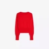 Gestreifte Jacke mit Rundhalsausschnitt und Knöpfen – Pullover und Strickjacken