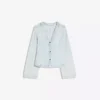 Gestreifte Peplum-Denim-Jacke – Jacken und Trenchcoats Gestreifte Peplum-Denim-Jacke – Jacken und Trenchcoats