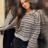 Gestreifter Pullover mit Polokragen Gestreifter Pullover mit Polokragen