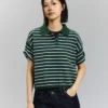 Gestreifter Pullover mit Polokragen – Tops und Bodys Gestreifter Pullover mit Polokragen – Tops und Bodys