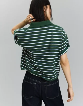 Gestreifter Pullover mit Polokragen – Tops und Bodys