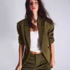 Gestreifter Zweireiher-Blazer – Jacken und Trenchcoats Gestreifter Zweireiher-Blazer – Jacken und Trenchcoats