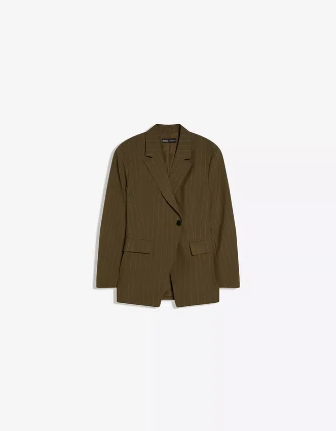 Gestreifter Zweireiher-Blazer – Jacken und Trenchcoats Gestreifter Zweireiher-Blazer – Jacken und Trenchcoats
