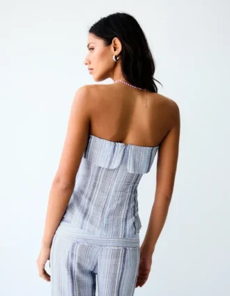 Gestreiftes Bandeau-Top – Damen