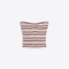 Gestreiftes Bandeau-Top mit Metallic-Faden Gestreiftes Bandeau-Top mit Metallic-Faden