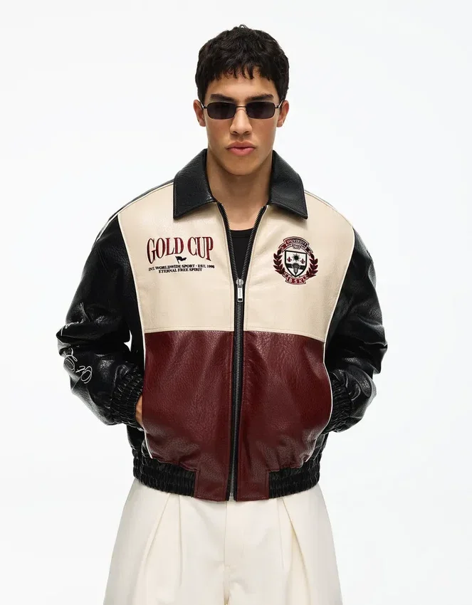 Grafikjacke aus Faux Leather Grafikjacke aus Faux Leather