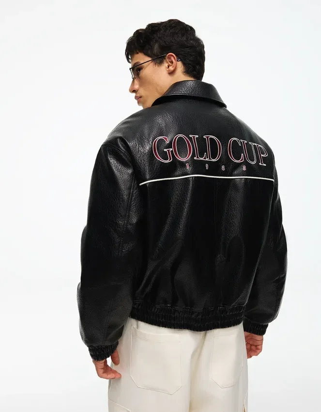 Grafikjacke aus Faux Leather Grafikjacke aus Faux Leather