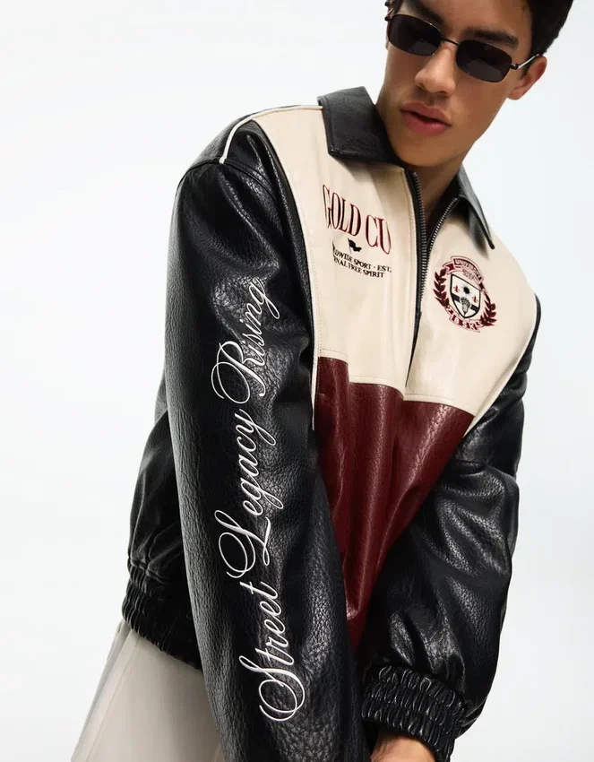 Grafikjacke aus Faux Leather Grafikjacke aus Faux Leather