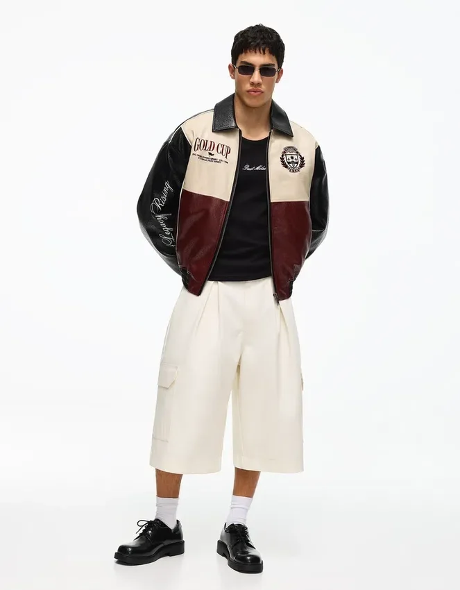 Grafikjacke aus Faux Leather Grafikjacke aus Faux Leather