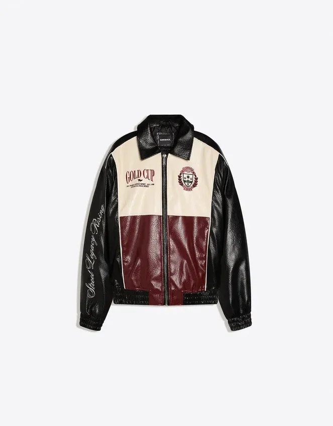 Grafikjacke aus Faux Leather Grafikjacke aus Faux Leather
